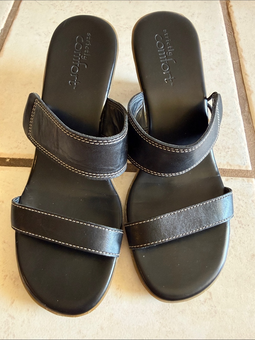 Strictly Comfort Slide Sandals - Black